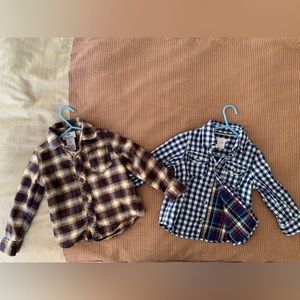 Toddler 100% cotton winter button ups